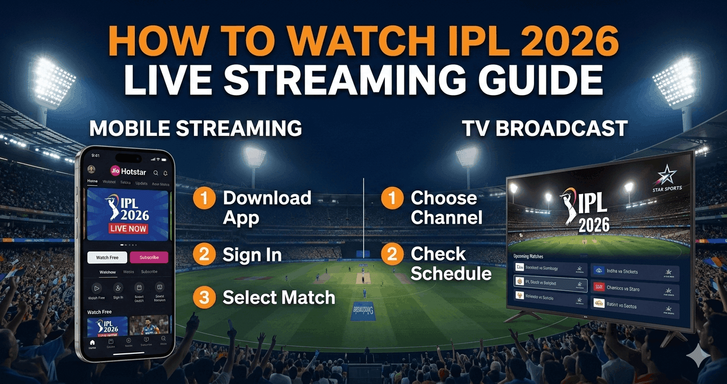 How to watch IPL 2026 live on JioHotstar and Star Sports TV streaming guide
